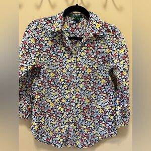 Lauren Ralph Lauren Cotton 3/4 Sleeve Women’s Size S